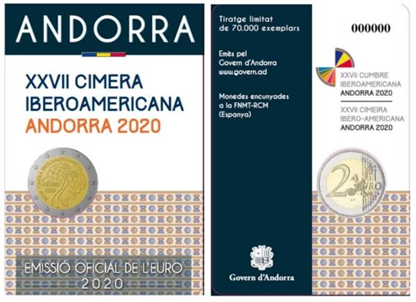 Grote foto andorra 2 euro 2020 27e ibero amerikaanse topconferentie verzamelen munten overige