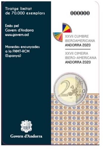 Grote foto andorra 2 euro 2020 27e ibero amerikaanse topconferentie verzamelen munten overige
