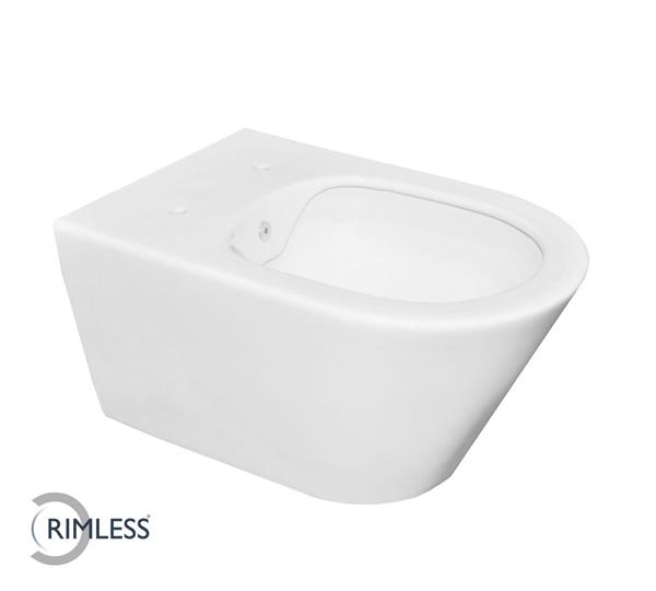 Grote foto luxe rimless wandcloset 53 cm met bidet functie mat wit doe het zelf en verbouw sanitair