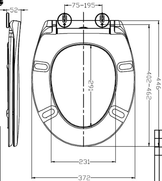 Grote foto malta softclose one touch toiletzitting deksel mat zwart doe het zelf en verbouw sanitair