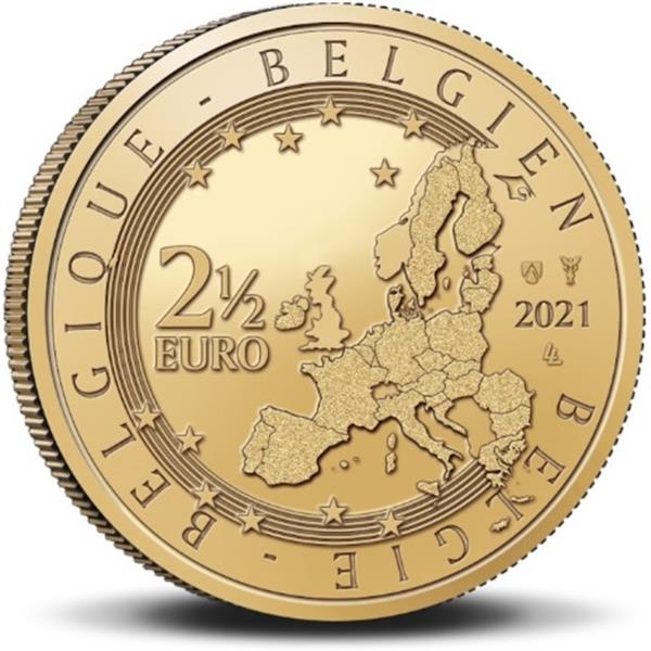 Grote foto belgi 2 5 euro 2021 biercultuur unc verzamelen munten overige