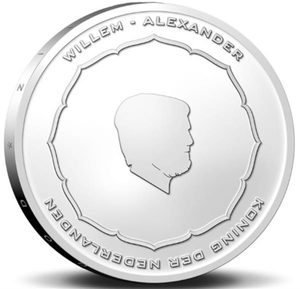 Grote foto nederland 5 euro 2021 anton geesink zilver proof verzamelen munten overige