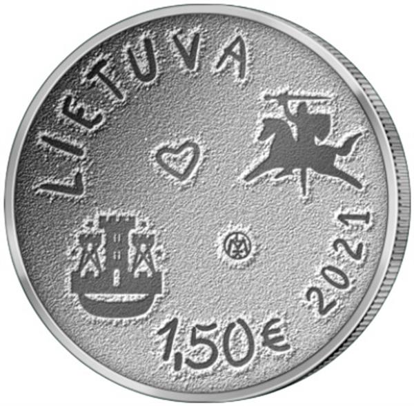 Grote foto litouwen 1 5 euro 2021 klaipeda zee festival verzamelen munten overige