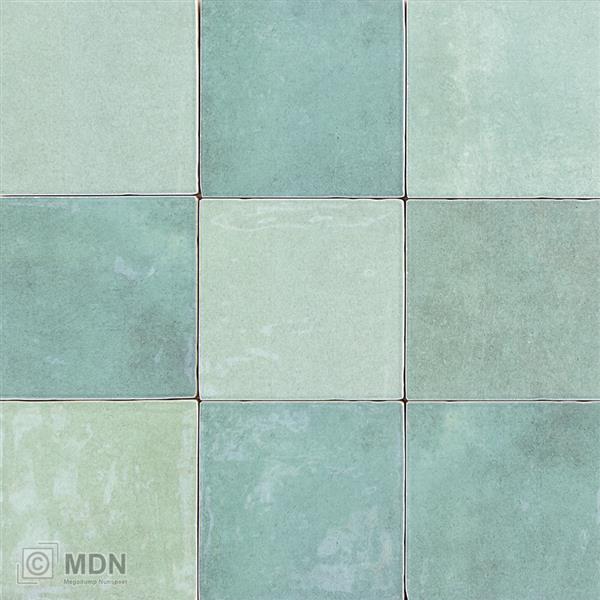 Grote foto zellige verde 10x10 turquoise mix wandtegels 0 76m doe het zelf en verbouw tegels