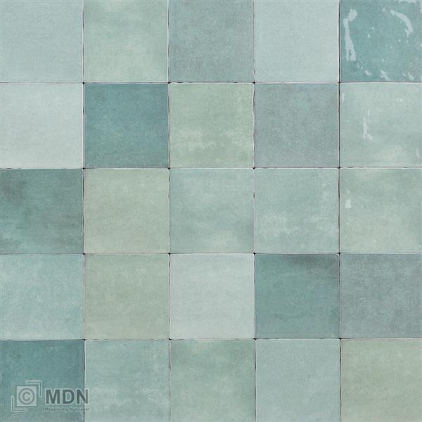 Grote foto zellige verde 10x10 turquoise mix wandtegels 0 76m doe het zelf en verbouw tegels