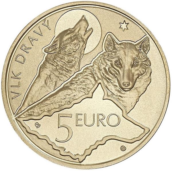 Grote foto slowakije 5 euro 2021 de wolf verzamelen munten overige