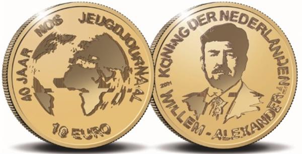 Grote foto nederland 10 euro 2021 goud 40 jaar jeugdjournaal verzamelen munten overige