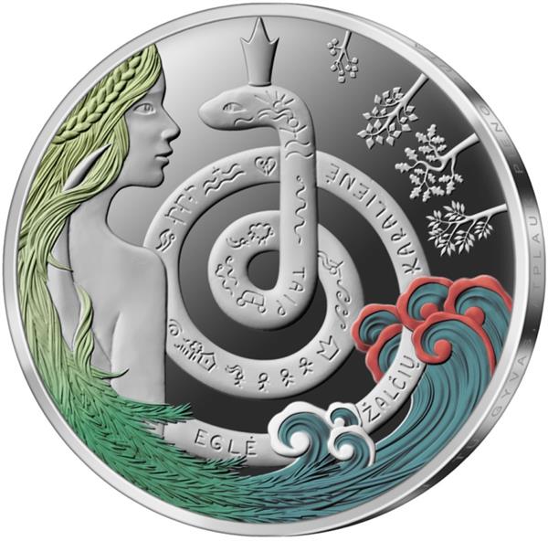 Grote foto litouwen 5 euro 2021 egle de koningin der slangen verzamelen munten overige