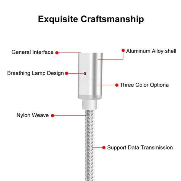 Grote foto magnetisch iphone 11 12 13 oplaad kabel oplader ipad usb gevlochten telecommunicatie opladers en autoladers