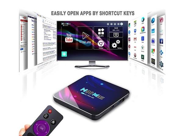 Grote foto mediaspeler android 12 4gb 32gb 5g smart tv iptv box 5g 4k h96 audio tv en foto algemeen