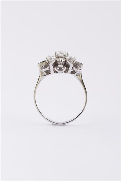 Grote foto wit gouden entourage ring met briljanten 1.00 ct. sieraden tassen en uiterlijk ringen voor haar