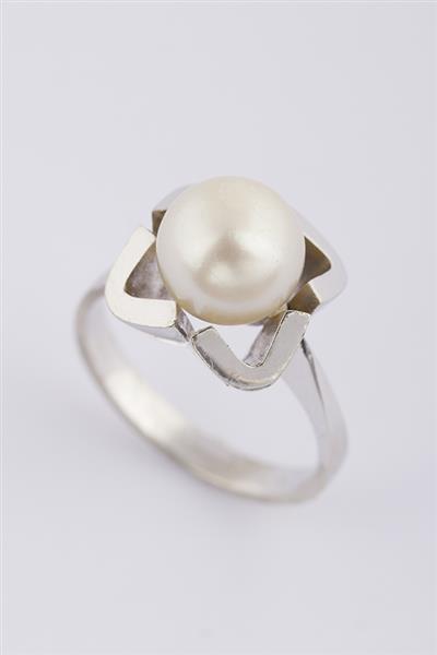 Grote foto wit gouden ring met cultiv parel sieraden tassen en uiterlijk ringen voor haar