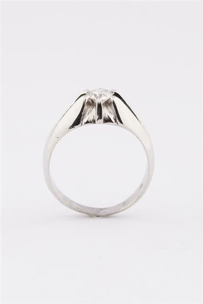 Grote foto wit gouden engelse band ring met briljant sieraden tassen en uiterlijk ringen voor haar
