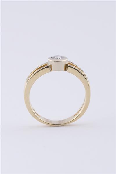 Grote foto gouden band ring met 29 briljanten sieraden tassen en uiterlijk ringen voor haar