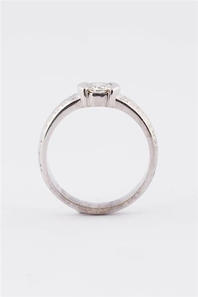 Grote foto wit gouden solitair ring met briljant 0.37 ct. sieraden tassen en uiterlijk ringen voor haar