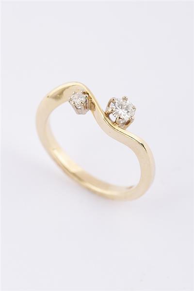 Grote foto gouden slag ring met 2 briljanten sieraden tassen en uiterlijk ringen voor haar
