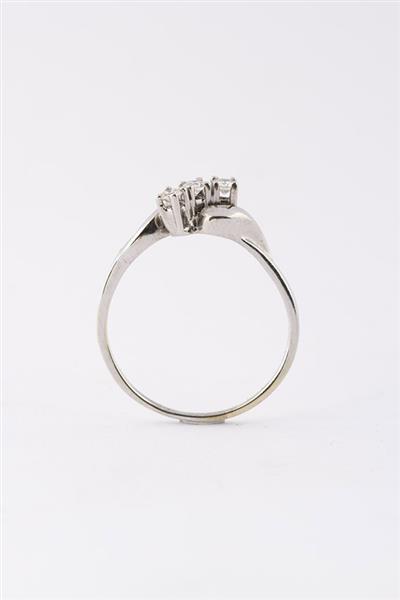 Grote foto wit gouden slag ring met briljanten sieraden tassen en uiterlijk ringen voor haar