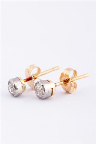 Grote foto gouden solitair oorknoppen met oud slijpsel diamant sieraden tassen en uiterlijk oorbellen