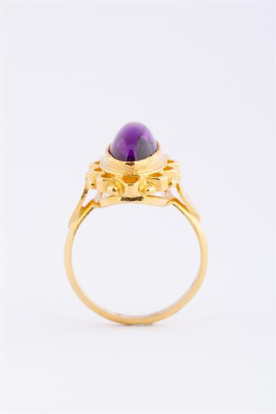 Grote foto 22 krt. gouden ring met cabochon geslepen amethist sieraden tassen en uiterlijk ringen voor haar