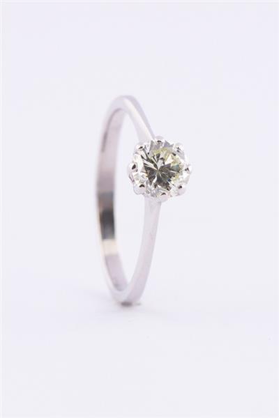 Grote foto 18 krt. wit gouden solitair ring sieraden tassen en uiterlijk ringen voor haar