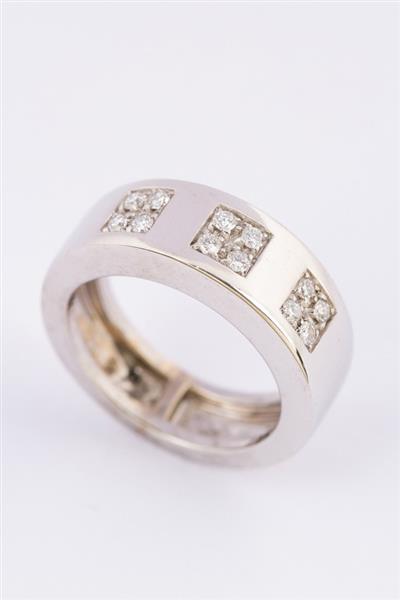 Grote foto wit gouden band ring met briljanten sieraden tassen en uiterlijk ringen voor haar