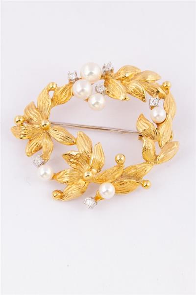 Grote foto gouden broche met briljanten en parels sieraden tassen en uiterlijk medaillons en broches