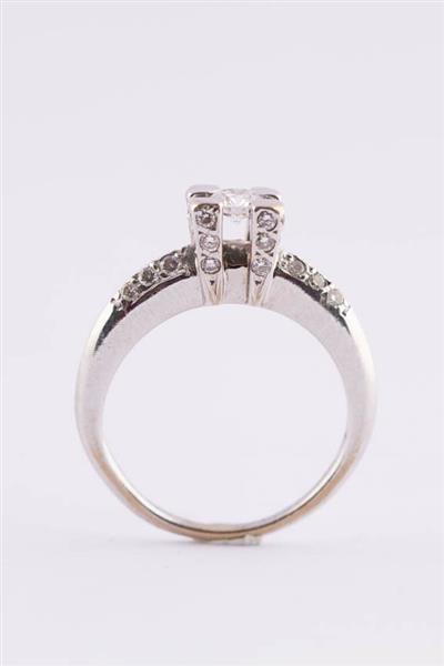 Grote foto 18 krt. wit gouden ring met briljanten sieraden tassen en uiterlijk ringen voor haar