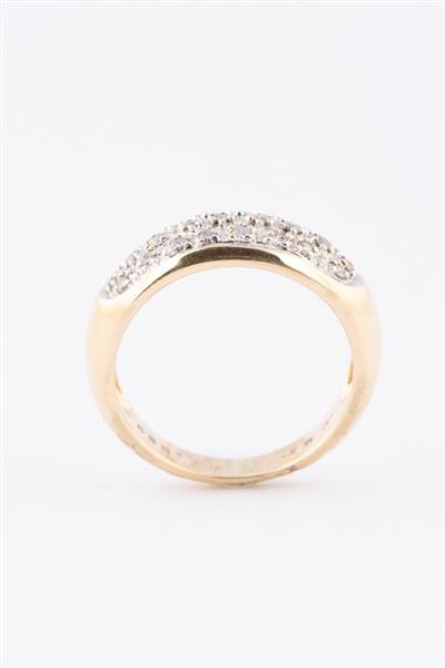 Grote foto gouden band ring met 25 briljanten sieraden tassen en uiterlijk ringen voor haar