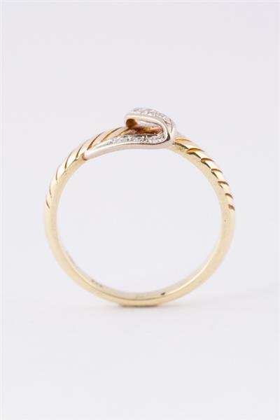 Grote foto wit geel gouden slag ring met 9 diamanten sieraden tassen en uiterlijk ringen voor haar