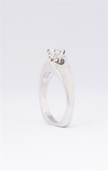 Grote foto wit gouden solitair ring met een briljant van 0.43 ct. sieraden tassen en uiterlijk ringen voor haar