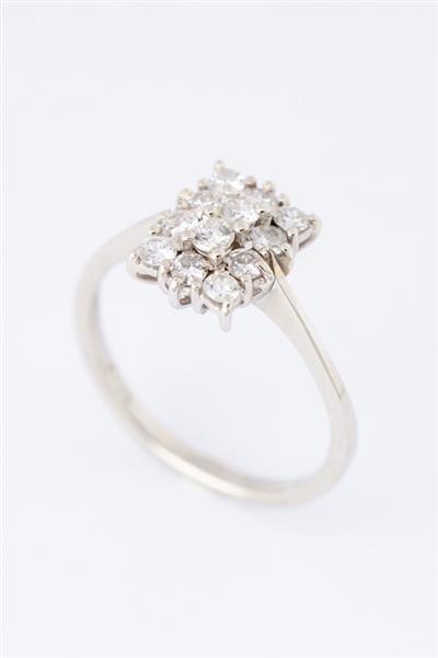 Grote foto wit gouden ring met 12 briljanten sieraden tassen en uiterlijk ringen voor haar