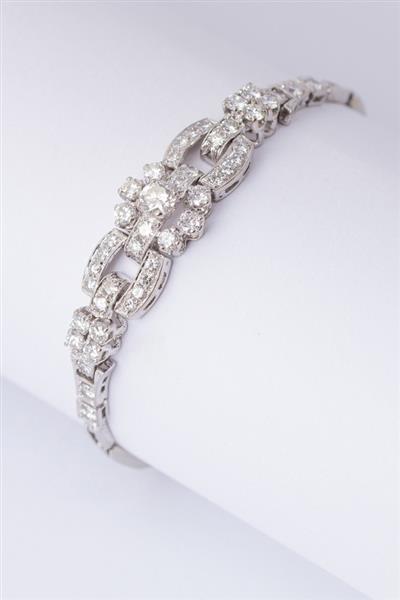 Grote foto wit gouden schakel armband met briljanten. ca. 2.14 ct. sieraden tassen en uiterlijk armbanden voor haar