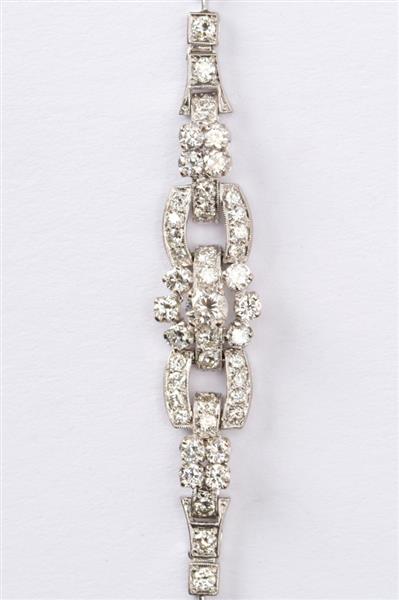 Grote foto wit gouden schakel armband met briljanten. ca. 2.14 ct. sieraden tassen en uiterlijk armbanden voor haar