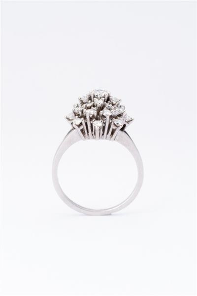 Grote foto wit gouden 3 dubbele entourage ring met 25 briljanten sieraden tassen en uiterlijk ringen voor haar