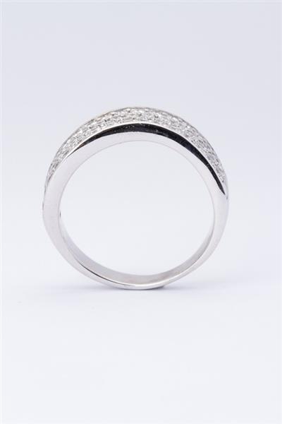 Grote foto wit gouden slag band ring met briljanten sieraden tassen en uiterlijk ringen voor haar