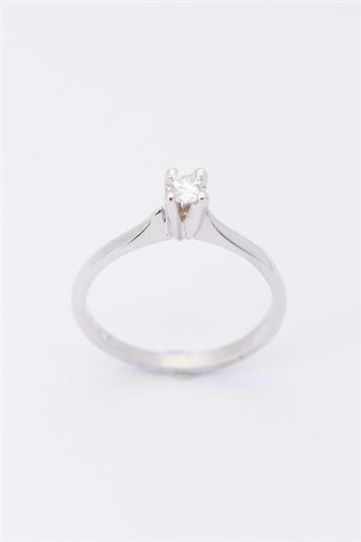Grote foto wit gouden solitair ring met een briljant van 0.16 ct. sieraden tassen en uiterlijk ringen voor haar