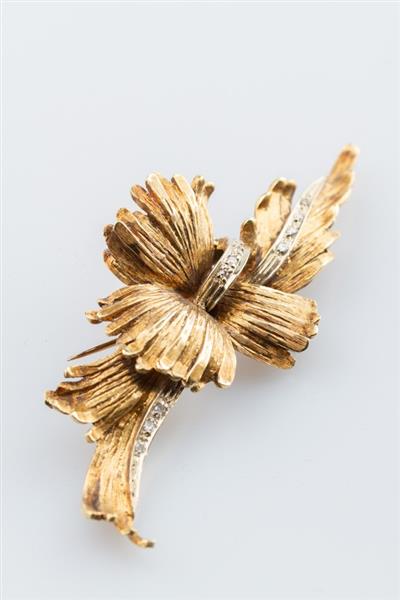 Grote foto gouden bloem broche met diamanten 8 kant sieraden tassen en uiterlijk medaillons en broches