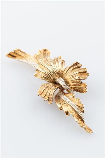 Grote foto gouden bloem broche met diamanten 8 kant sieraden tassen en uiterlijk medaillons en broches