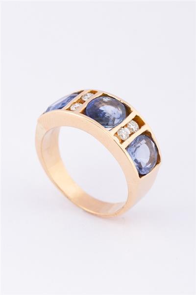 Grote foto gouden rij ring met saffieren en briljanten sieraden tassen en uiterlijk ringen voor haar