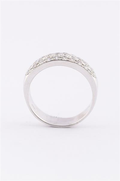 Grote foto wit gouden band ring met briljanten sieraden tassen en uiterlijk ringen voor haar