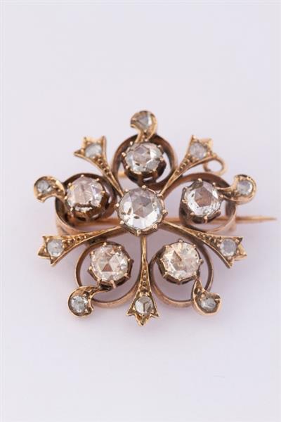 Grote foto gouden broche hanger met diamanten sieraden tassen en uiterlijk medaillons en broches