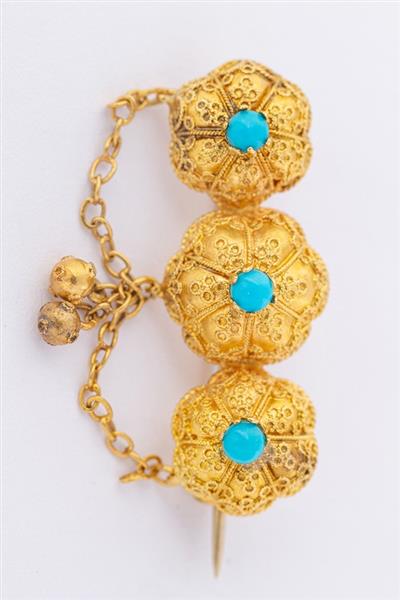 Grote foto broche met turkooisen sieraden tassen en uiterlijk medaillons en broches