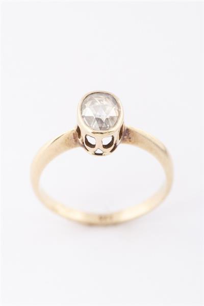 Grote foto gouden ring met een roos geslepen diamant sieraden tassen en uiterlijk ringen voor haar