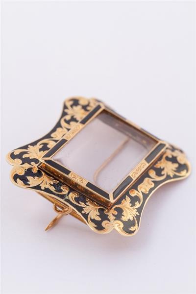 Grote foto antieke gouden memory broche. sieraden tassen en uiterlijk medaillons en broches