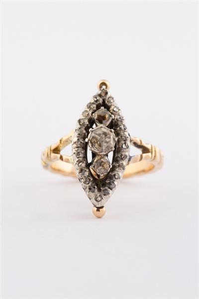 Grote foto gouden markies ring met roos diamanten sieraden tassen en uiterlijk ringen voor haar