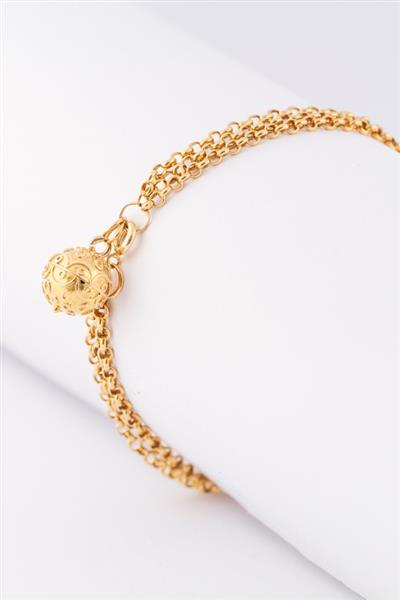 Grote foto 3 strengs gouden jasseron armband met gouden bol sieraden tassen en uiterlijk armbanden voor haar