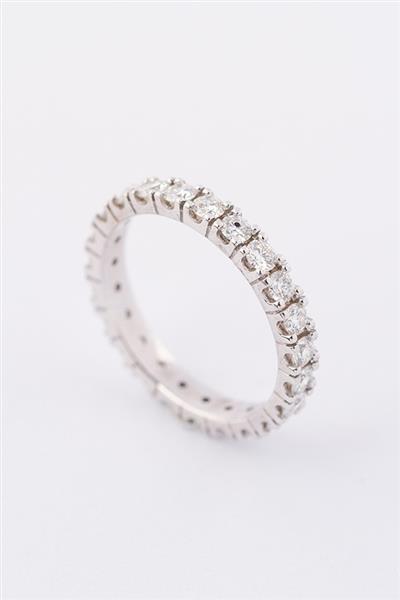 Grote foto wit gouden alliance ring met 23 briljanten. totaal 1.05 ct. sieraden tassen en uiterlijk ringen voor haar