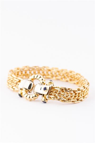 Grote foto wit geel gouden armband met in de sluiting saffieren sieraden tassen en uiterlijk armbanden voor haar