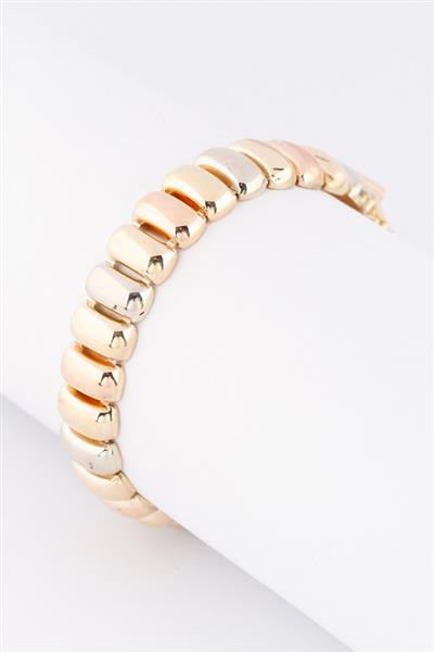 Grote foto gouden tri color schakel armband sieraden tassen en uiterlijk armbanden voor haar
