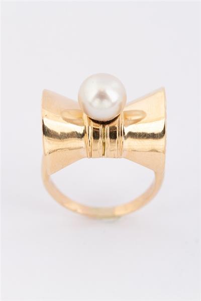 Grote foto gouden d mod retro ring met parel sieraden tassen en uiterlijk ringen voor haar